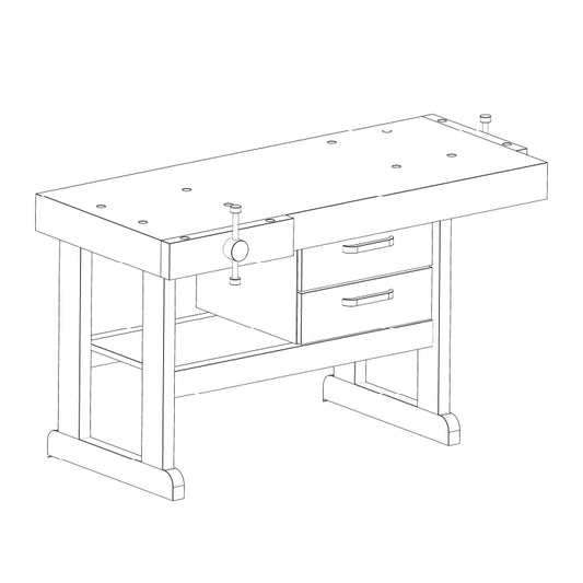 Mokyklinis darbastalis, medinis darbastalis, staliaus darbastalis, mokyklos darbų pamokos baldai, baldai darbų pamokai, varstotas, staliaus varstotas mokyklinis varstotas