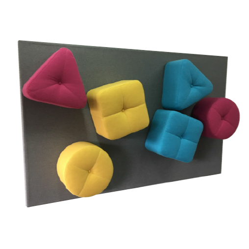 Minkštų pufų komplektas