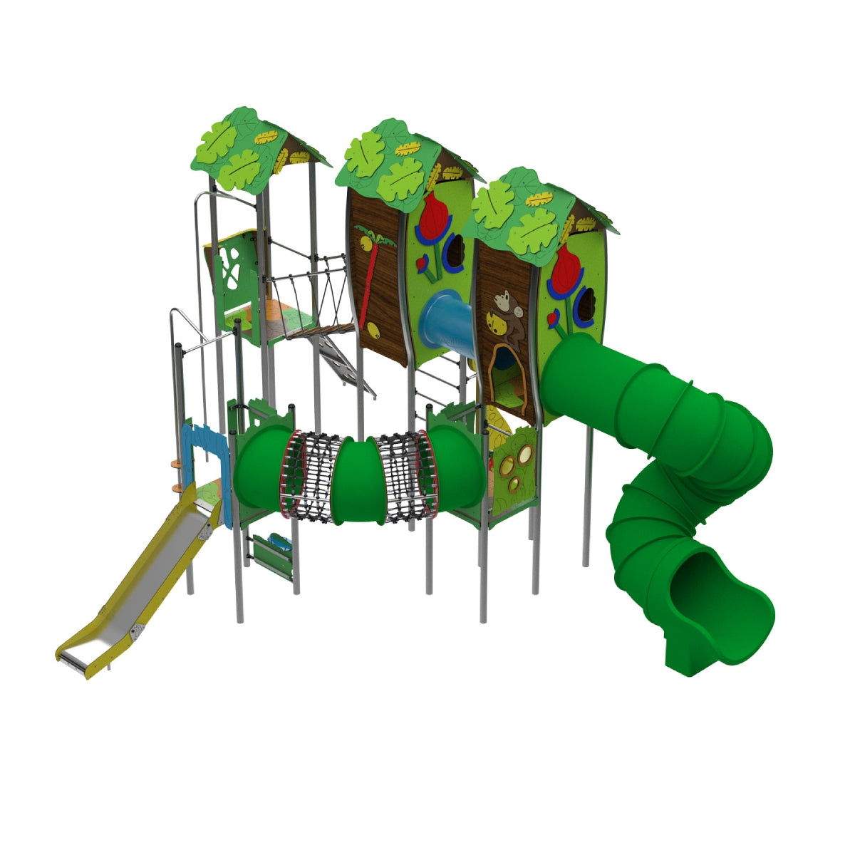 Žaidimų aikštelė su čiuožykla ir sūpynėmis – populiarus pasirinkimas darželiams