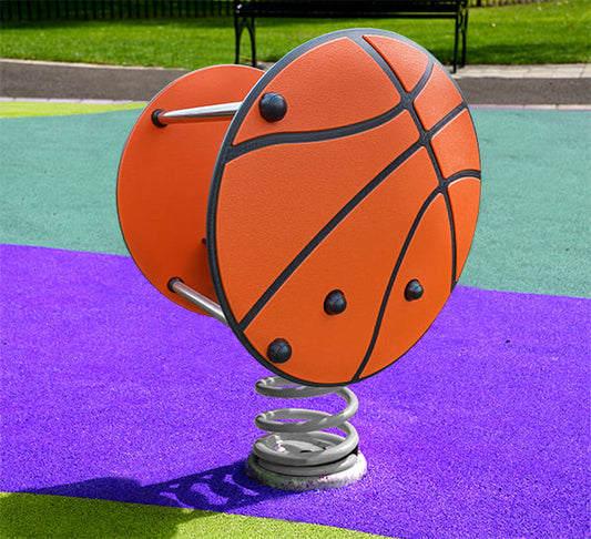 Spyruoklinė supynė krepšinio kamuolys darželiui ar mokyklos kiemui