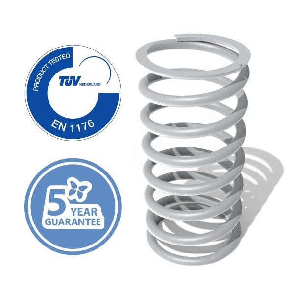 Šokliukas ant spyruoklės vaikams lauko žaidimų aikštelėje