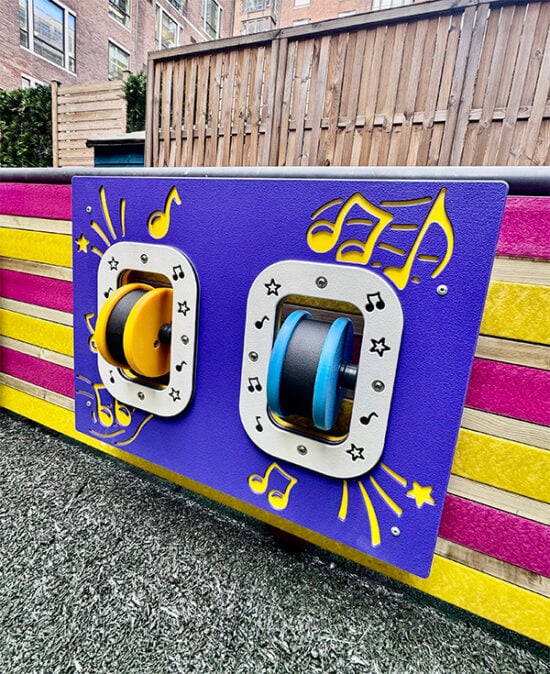 Vaikų lauko muzikiniai instrumentai lavinantys ritmą ir klausą