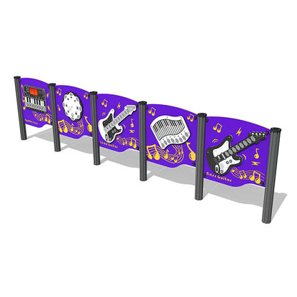 Edukacinis muzikinis rinkinys vaikų žaidimų aikštelėms iš kokybiško perdirbto plastiko