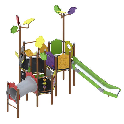 Lauko žaidimų aikštelės komplektas vaikams su karstyklėmis