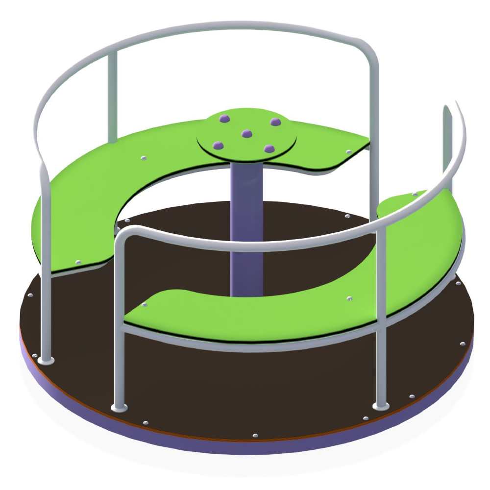 Karuselė su sėdynėmis vaikų darželiui – smagus sukimosi žaidimas lauke