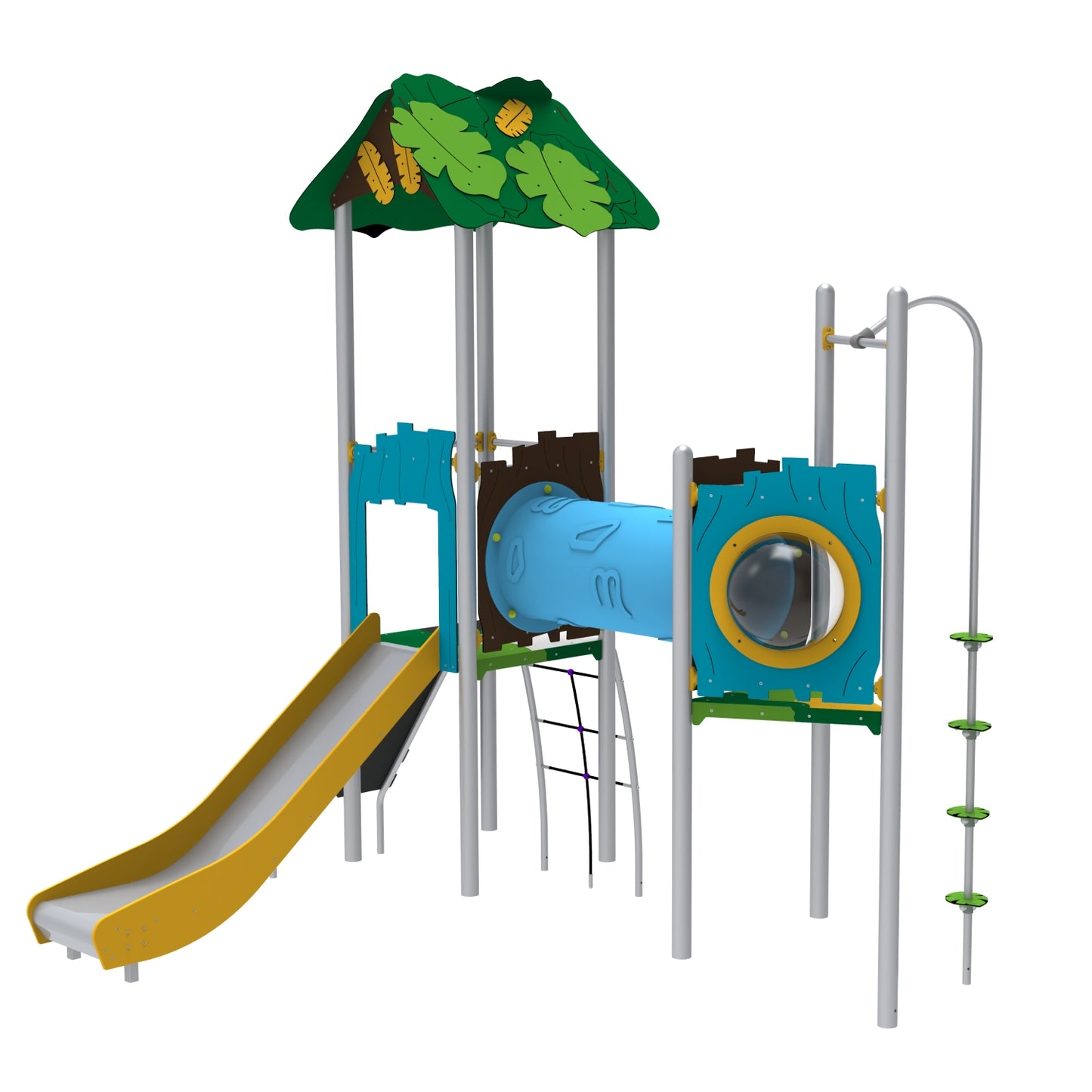 Žaidimų aikštelės rinkinys vaikų darželiui – smagiam laisvalaikiui lauke