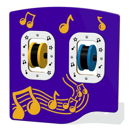 Kūrybinė muzikinė zona darželio kieme su grojamaisiais moduliais