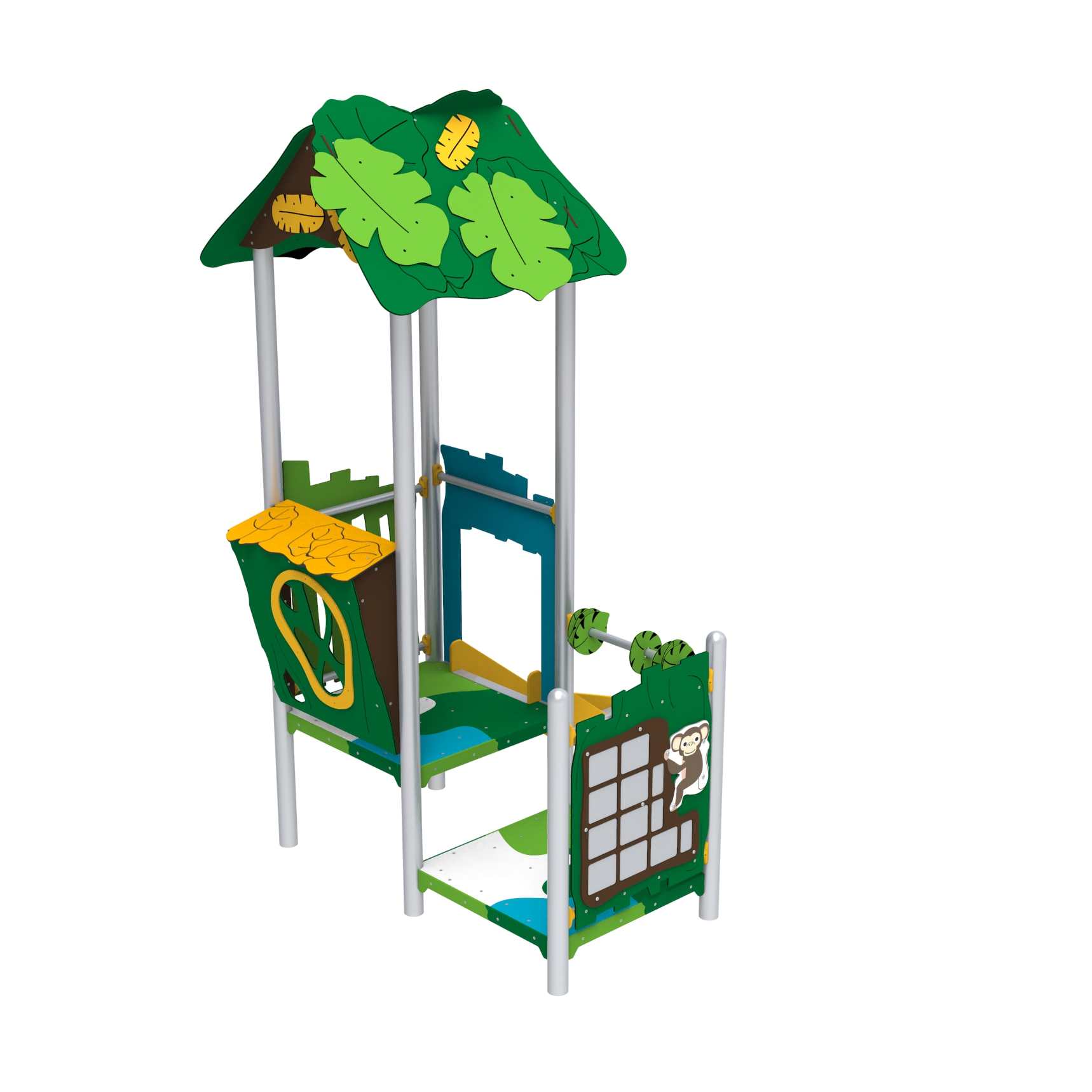 Lauko žaidimų įranga darželiams iš atsparių ir ilgaamžių medžiagų