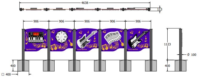 Muzikos instrumentų komplektas darželiui