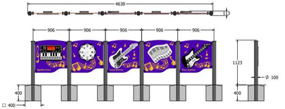 Muzikos instrumentų komplektas darželiui