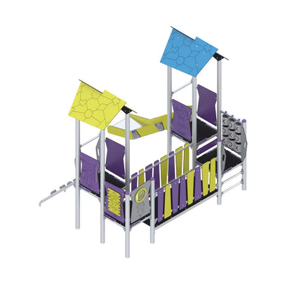 Saugaus dizaino darželio lauko žaidimų elementai mažiems vaikams